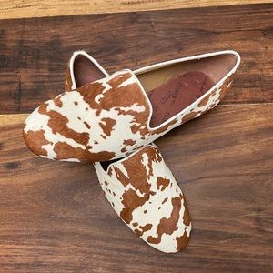 Brand New Real Fur Cow Print Loafers/Flats